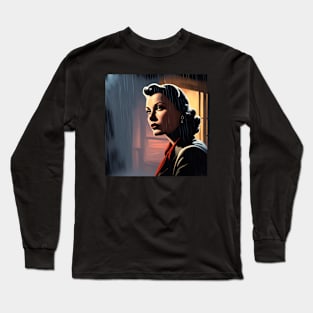 The Lady in Noir Long Sleeve T-Shirt